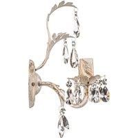 ONLI Teresa crystal wall light, ivory, two-bulb