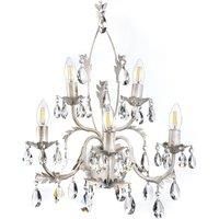 Euluna Teresa crystal wall light, ivory 5-bulb
