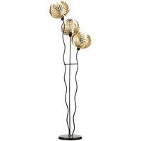 Dubai floor lamp, palm design, three-bulb, gold