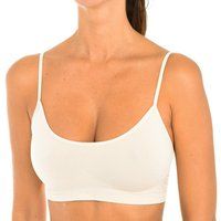 intimidea - Underwear Anatomical Bra with Thin Straps in Soft Seamless Microfiber Beige M/L