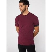 Dsquared2 Loungewear Sleeve Band Logo Crew T-Shirt - Dark Red