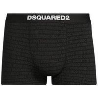 Dsquared2 Dsquared Heritage Monogram Print Logo Boxer Briefs - Black