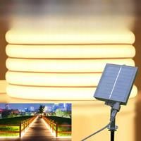 DC 24V COB Solar Neon Light Strips Flexible Lights Waterproof IP67 Warm White 1m 2m 3m 4m 5m LED