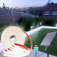 2400mAh COB Solar Neon Light Strips DC 24V Flexible Lights Waterproof IP67 Warm White LED Strip For