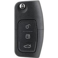Remote Key Fob Case Shell 3 Button + Flip Flat Blade Replacement For Ford Focus Fiesta Mondeo Kuga