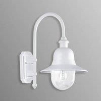 Timelessly beautiful Nios outdoor wall lamp, white