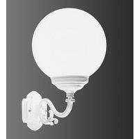 LCD 1130 outdoor wall light, spherical lampshade white