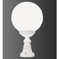 LCD 1131 pillar light, spherical lampshade, white