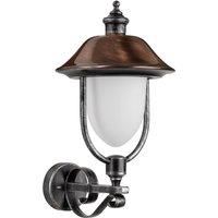 LCD Outdoor wall light Peggy w. copper shade, upright
