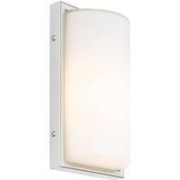 LCD 040 LED outdoor wall light with sensor, white