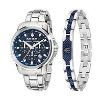 Maserati Successo Men/'s Watch, Chronograph, Made of Stainless Steel, and Bracelet - R8851121016