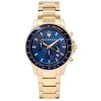 Maserati Men's Watch Sfida Blue Dial Gold Tone Chronograph Watch R8873640008