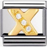 Nomination CLASSIC Gold Letters Cubic Zirconia X Charm 030301/24