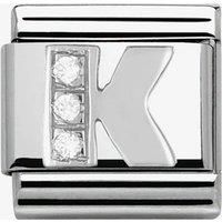 GENUINE Nomination Classic Silver Letter K CZ Charm 330301/11