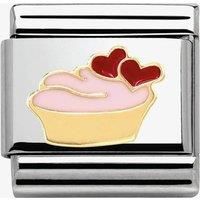 Nomination Madame et Monsiur Women's Charm Muffin with Heart 18 Carat Gold Stainless Steel Enamel 030285/02
