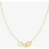 Nomination Lovecloud Gold Tone Plated Interlocking Infinity Necklace 240504/005