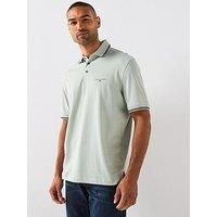 Armani Exchange Interlock Short Sleeve Tipped Polo Shirt - Light Green