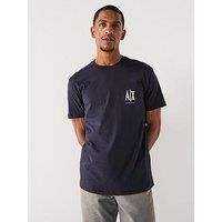 Armani Exchange Men's Big Chest Logo T-Shirt, Blue
