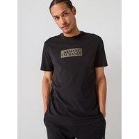 Armani Exchange Men's Diagonal Logo Graphic T-Shirt, Black