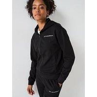 Ea7 Emporio Armani Zip Through Hoodie Tracksuit - Black