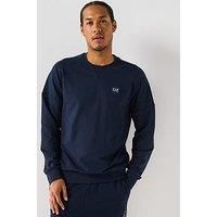 Ea7 Emporio Armani Train Visibility Small Logo Crew Sweatshirt - Blue