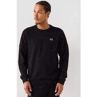 Ea7 Emporio Armani Ea7 Train Visibility Small Logo Crew Sweat - Black