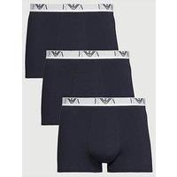 Emporio Armani  3 PACK TRUNK AF14131  men's Boxer shorts in Marine