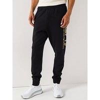 Ea7 Emporio Armani Train Logo Series Large Logo Joggers - Black