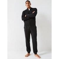 EMPORIO ARMANI MAN/'S BASIC TERRY FULL ZIP TRACKSUIT SET BLACK M