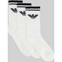 EMPORIO ARMANI MAN/'S EAGLE SPONGE 3-PACK SOCKS SHORT WHITE TU