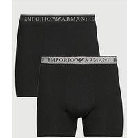 Emporio Armani Bodywear Emporio Armani Bodywear 2 Pack Endurance Boxer Shorts - Black
