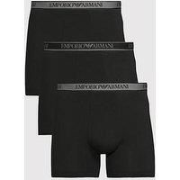 Emporio Armani Bodywear 3 Pack Boxer Shorts - Black