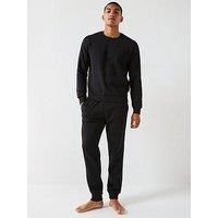 EMPORIO ARMANI MAN/'S BASIC TERRY LOUNGEWEAR TRACKSUIT BLACK L