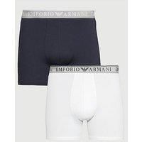 EMPORIO ARMANI Men/'s Endurance 2-Pack Boxer Shorts, Blue, S