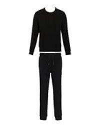 EMPORIO ARMANI MAN/'S BASIC TERRY LOUNGEWEAR TRACKSUIT BLACK XL