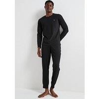 Emporio Armani Men's Long Sleeved Pyjama Set, Black