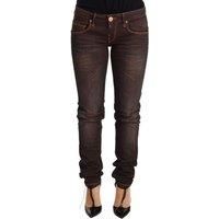 Acht Brown Washed Cotton Slim Fit Denim Low Waist Trouser Jeans W26
