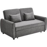 Grey Convertible Sofa Bed with Pillows-Space-saving Comfort & Style
