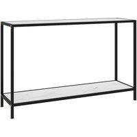 Console Table White 120x35x75 cm Tempered Glass