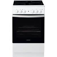 Indesit IS5V4KHW 50cm Single Oven Electric Cooker With Ceramic Hob  White