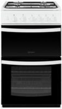 Indesit ID5G00KMW 50cm Double Cavity Gas Cooker  White