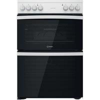 Indesit ID67V9KMW/UK Ceramic Electric Cooker with Double Oven - White - A Rated - F159314