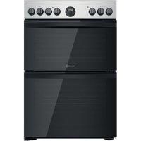 Indesit ID67V9HCX/UK Ceramic Electric Cooker with Double Oven - Stainless Steel - A Rated - F159359