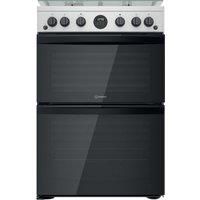 Indesit ID67G0MCX/UK Gas Cooker with Double Oven - Stainless Steel - A+ Rated - F159366