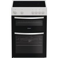 Indesit ITE6VMW 60cm Free Standing Electric Cooker with Ceramic Hob White A