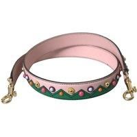 Leather Strap Multicolor Embellishments- Pink Bags