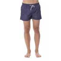 Swim Trunks Geometric Print- Blue Swimwear