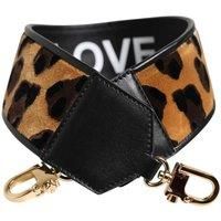 DOLCE & GABBANA Shoulder Strap Black Leopard Print Reversible Bag Accesory