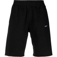 Off-White Scribble Design Black Sweat Shorts