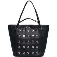 Replay Fw3836.000 Eco Leather Metal Logo Zipped In Black Size UK 3 - 8